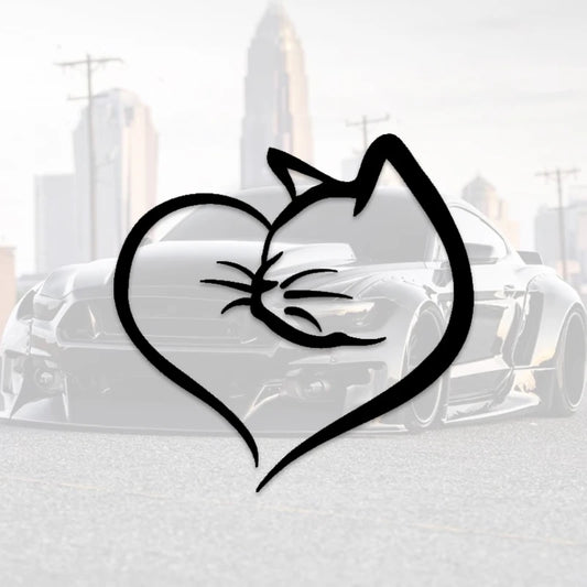 Waterproof Cat Heart Sticker Durable Pvc Nighttime Safety