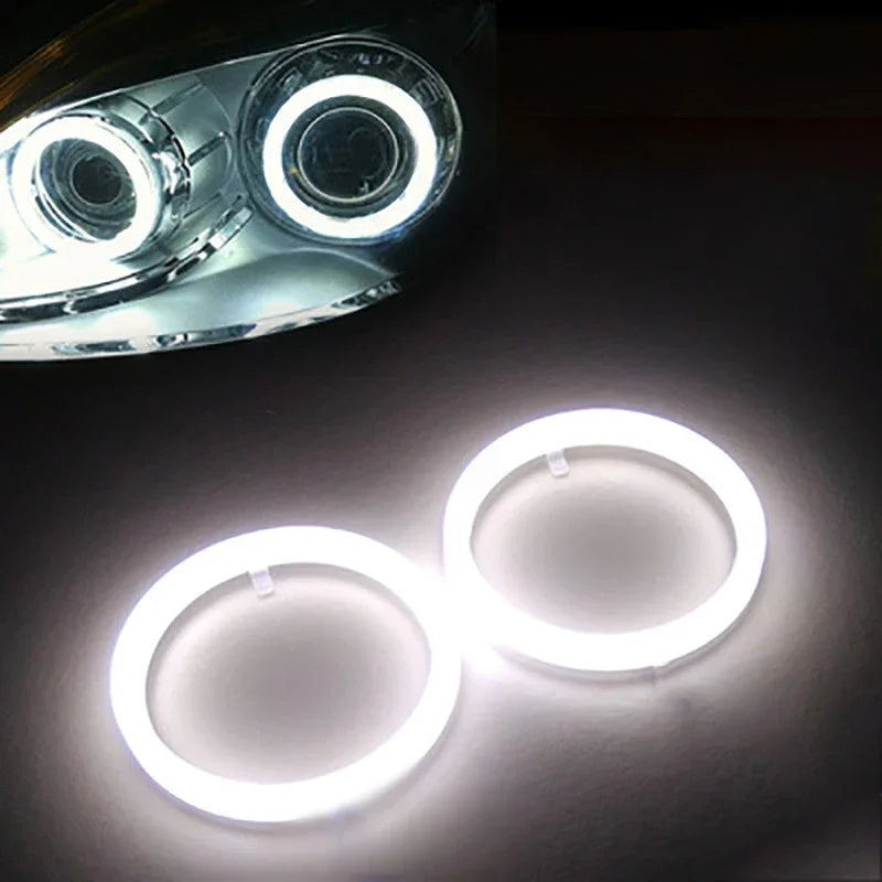 Super Bright Halo Rings Cob Angel Eyes Headlight 60MM