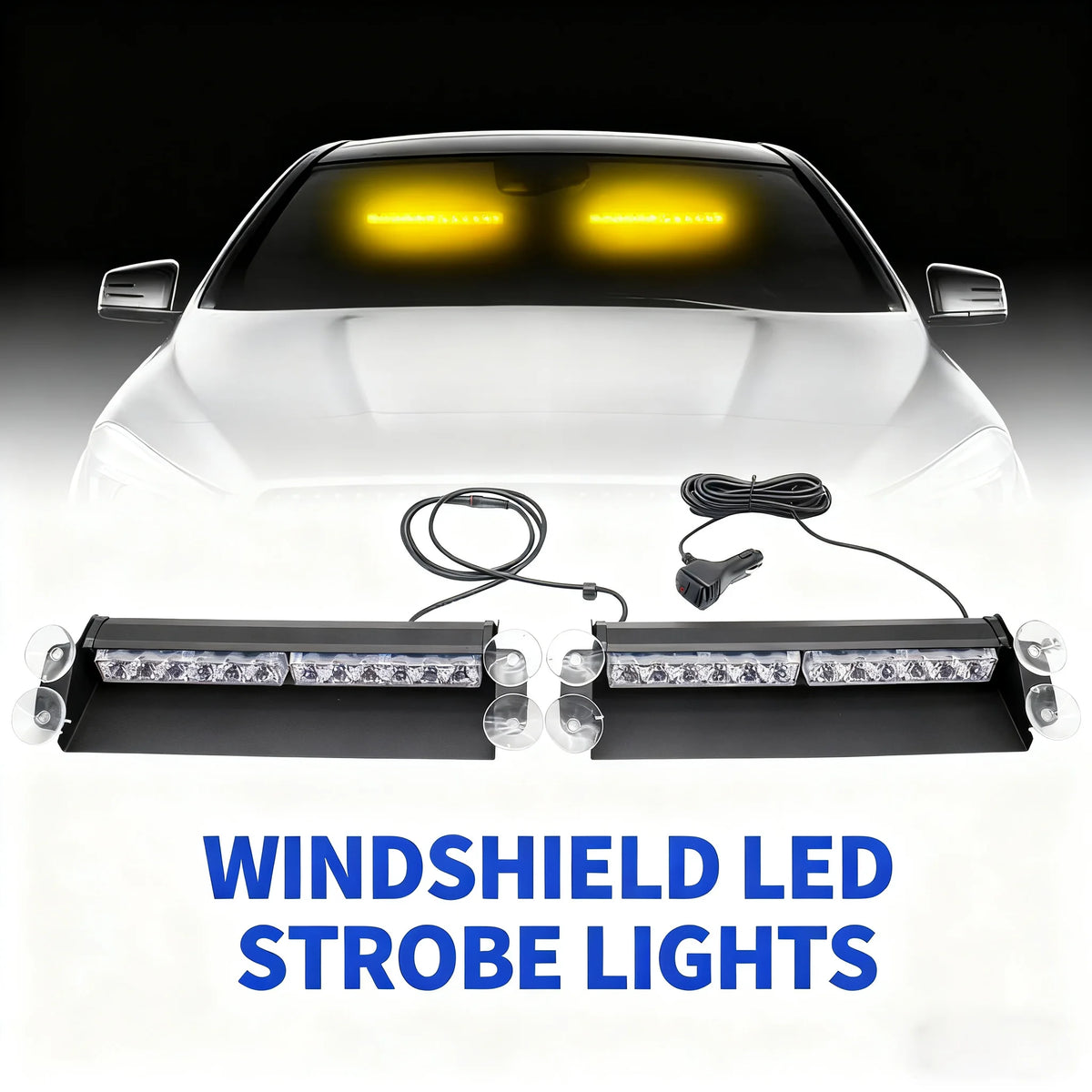Laikesi Alumium 12v-24v 24LED Dash Emergency Strobe Windshield