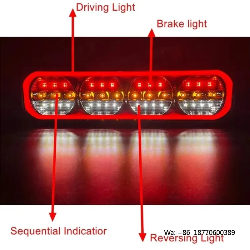 For Ute Tray 385series Taillight Rear Truck Trailer Tail Strobe