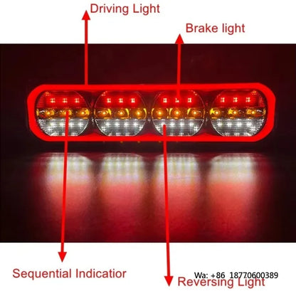 For Ute Tray 385series Taillight Rear Truck Trailer Tail Strobe