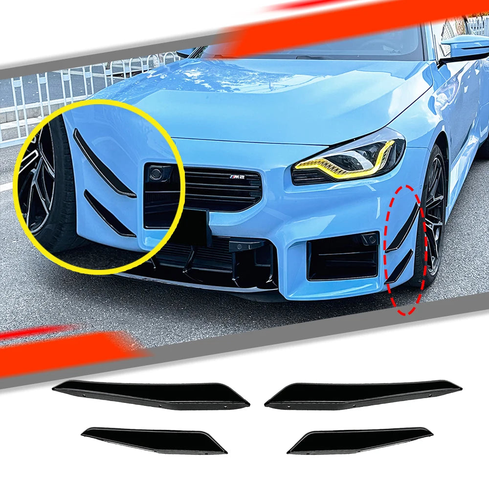 For BMW M2 G87 2023-2025 Front Bumper Wind Knife Splitter