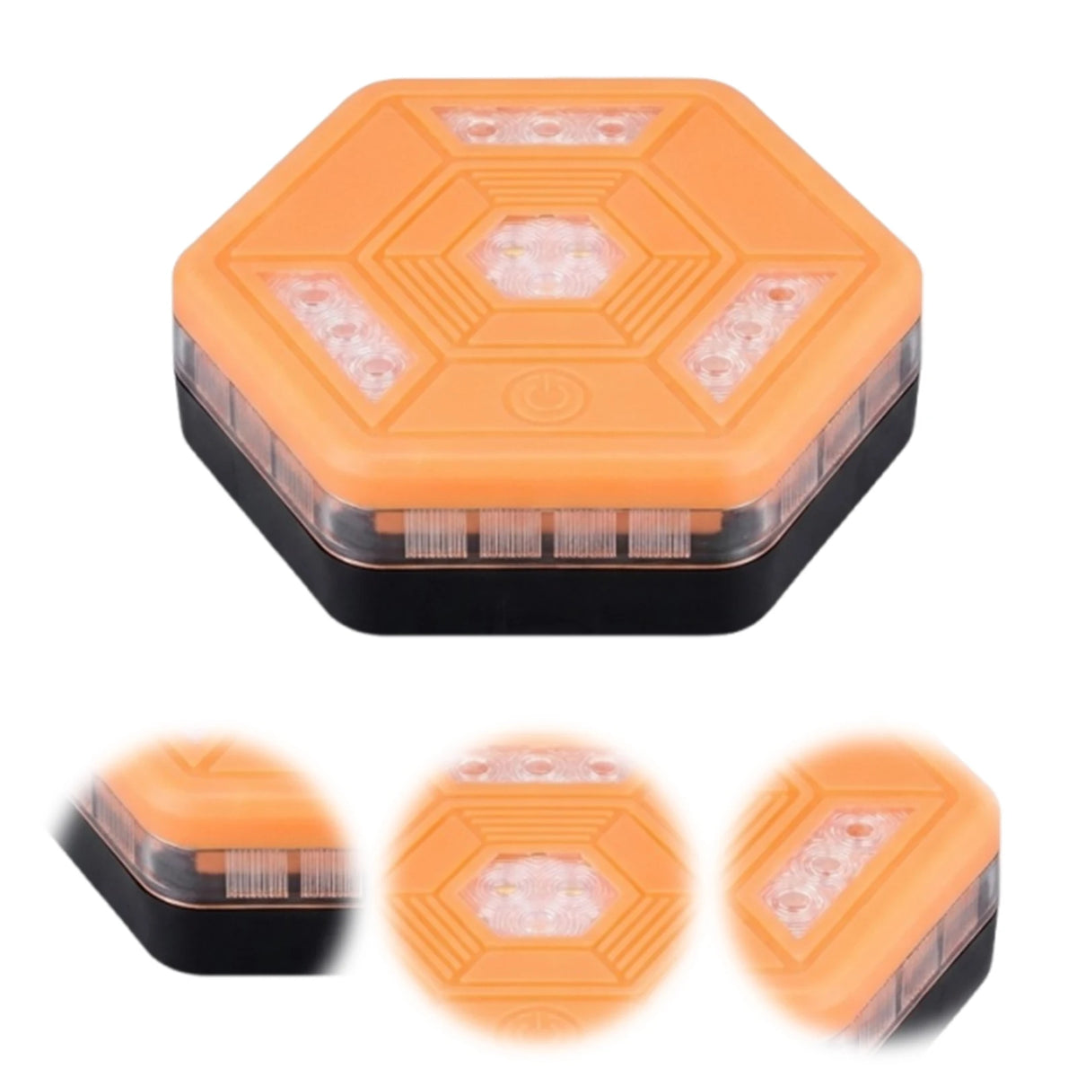 Orange Magnetic Road Flare Warning IP67 Waterproof Safety Signal