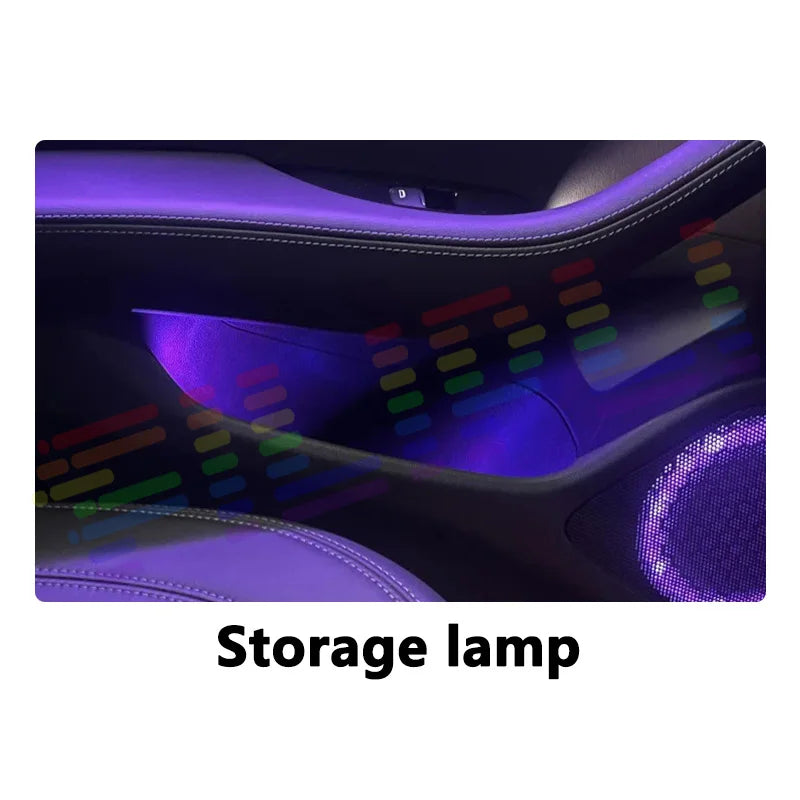 Ambient Lighting Footwell Storage Handle Horn Model Neon