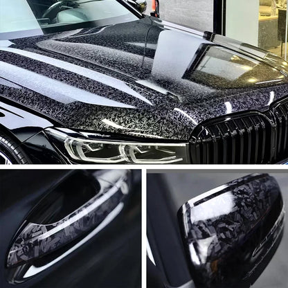 Glossy Laser Forged Carbon Fiber Vinyl Wrap Self Adhesive