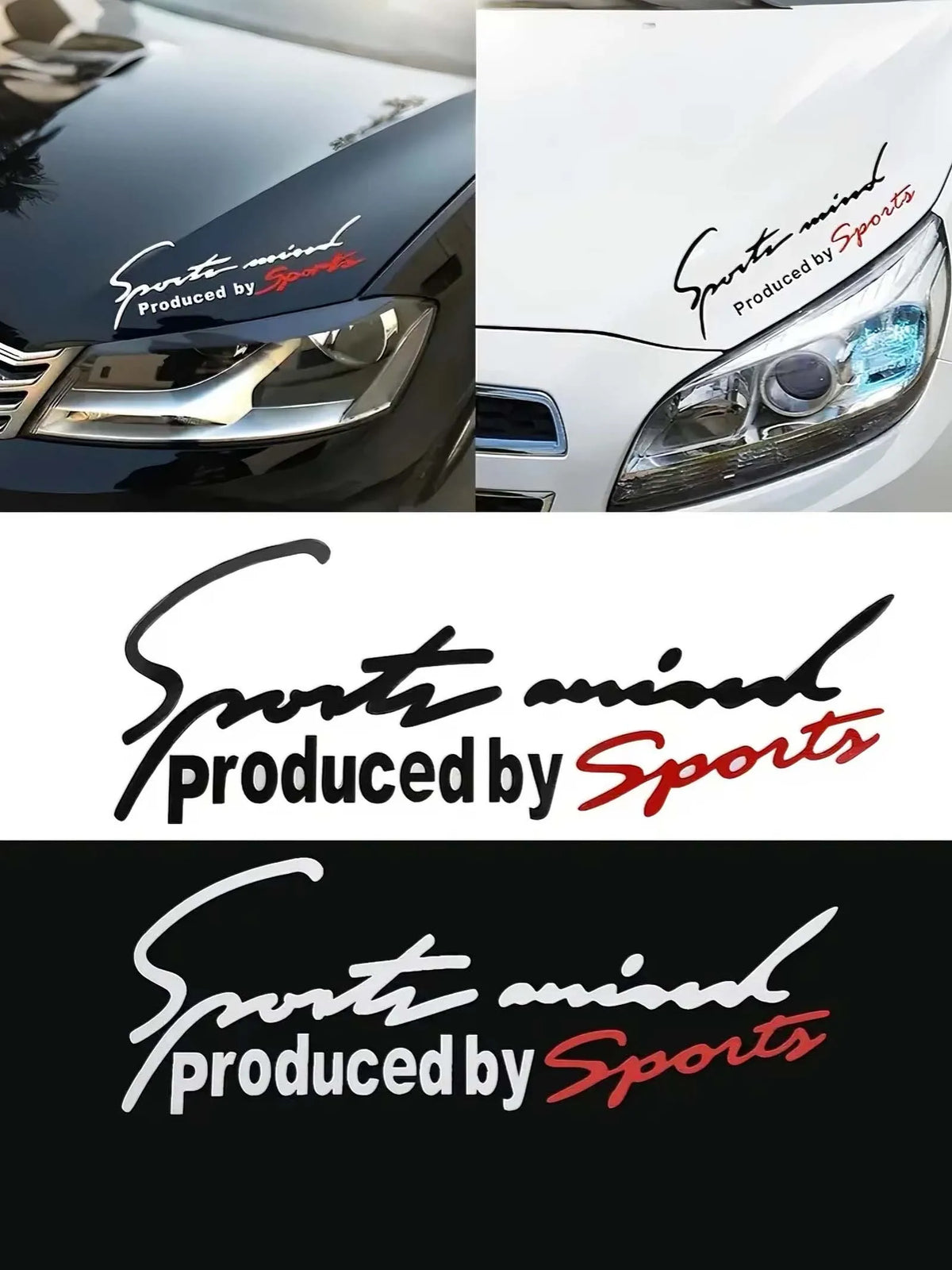 Eyebrow Sticker Sport Letter Sporty Body Decal Personalized Hood