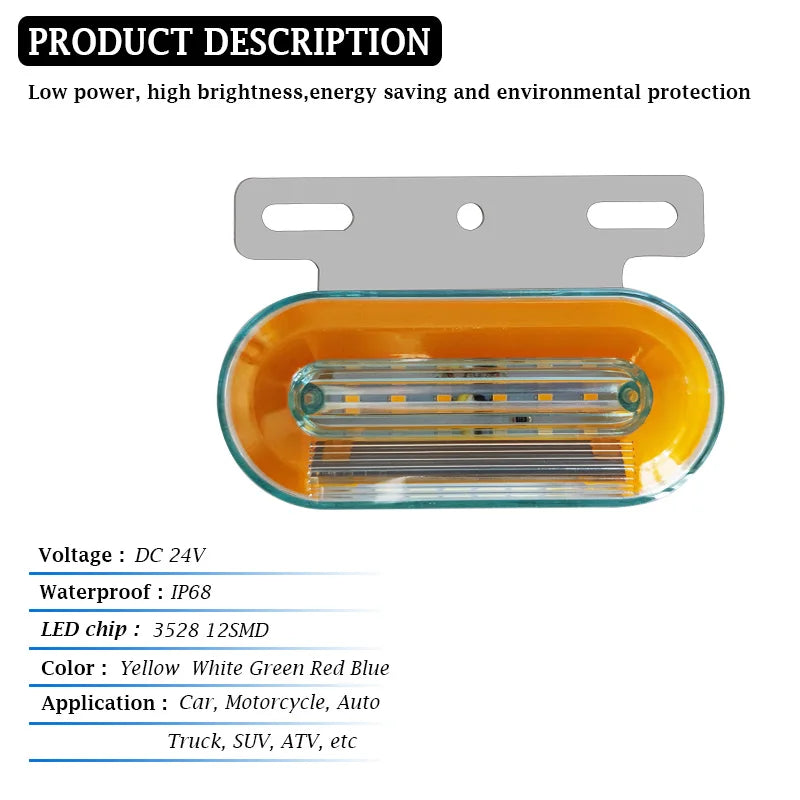For Man Tgx 4PCS 24V Trailer Clearance Marker Truck Side Volvo