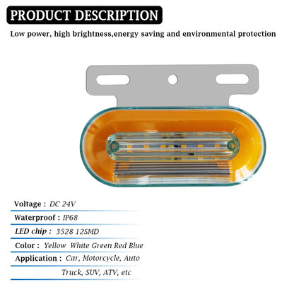 For Man Tgx 4PCS 24V Trailer Clearance Marker Truck Side Volvo