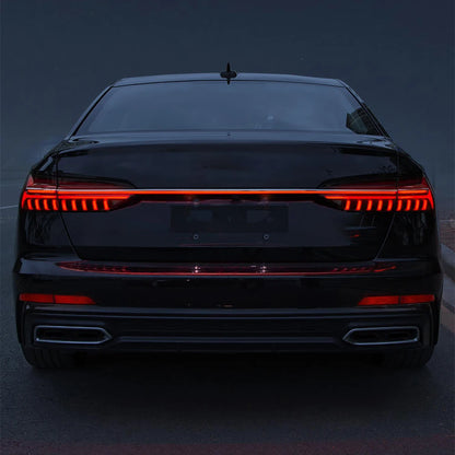 For Audi A6 C8 2019-2025 LED Turn Signals Through Trunk Tail