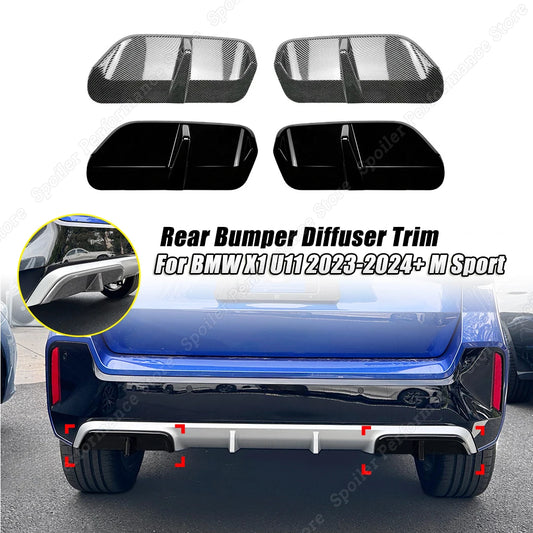 For BMW X1 U11 2023-2024+ M Sport Rear Bumper Spoiler Diffuser
