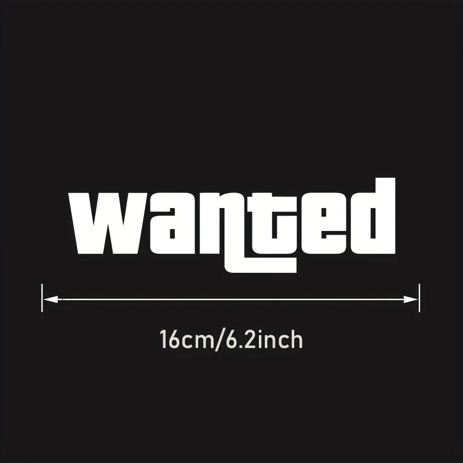 Fashion Windshield Wanted Window Sticker Moto Safety Signs Decals