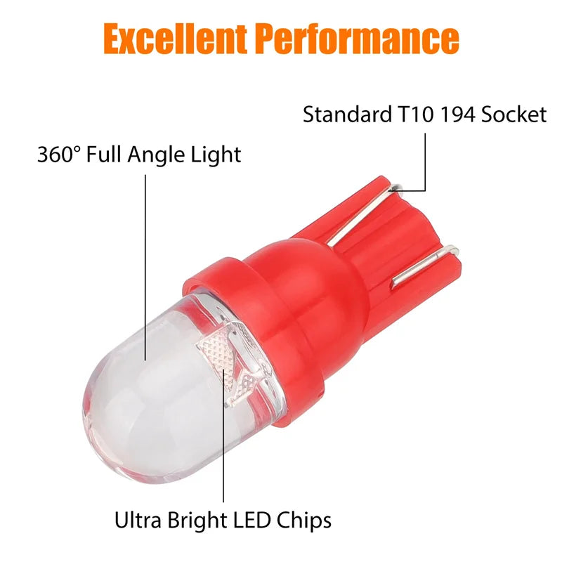 For Speedometer Instrument Gauge Cluster Dash 50PCS T10 Bulbs