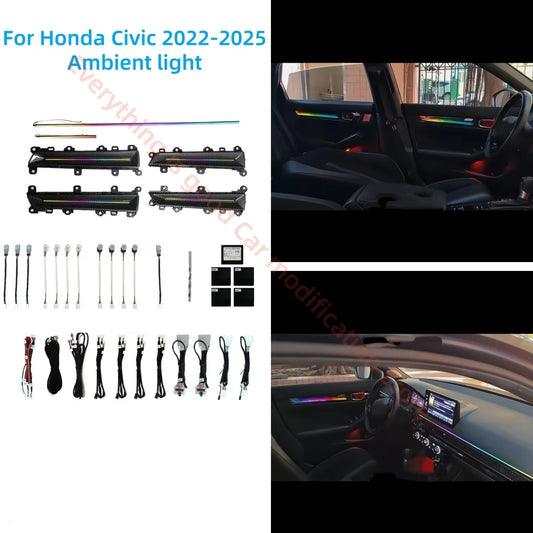 For Honda Civic 2022-2025 Ambient Light Fit Interior Lighting