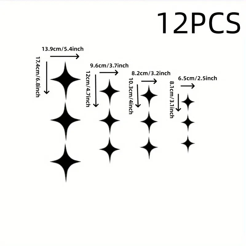 For Diy Auto Whole Body Creative 12PCS Continuous Four Corner