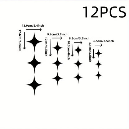 For Diy Auto Whole Body Creative 12PCS Continuous Four Corner
