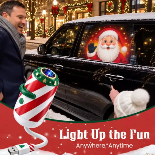 USB Christmas Projector Portable Holiday Projection Santa