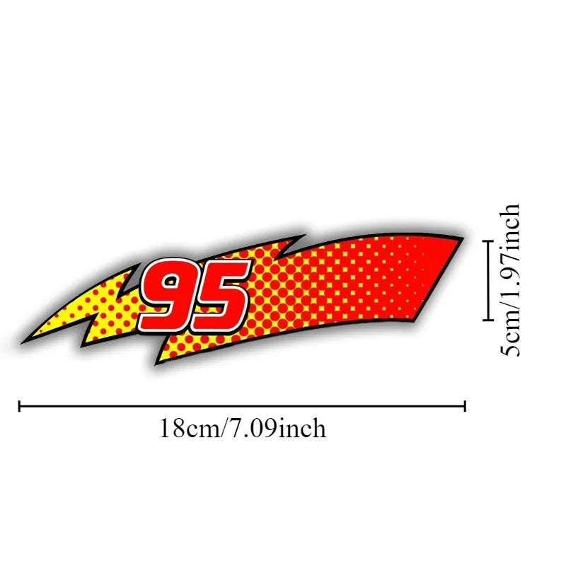 Pair Lightning Pattern Waterproof Vinyl Stickers Racing Decals