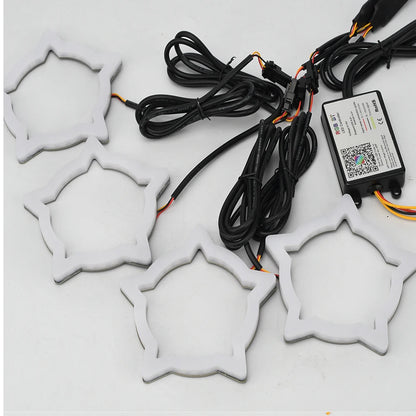 Bluetooth Remote Control Pentagram Shape Srgb Dynamic Angel Eyes