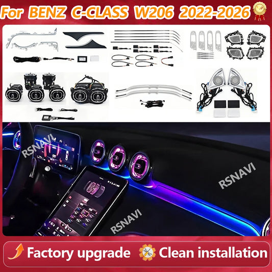 For Mercedes Benz W206 C-Class 4D 64-color Ambient Air Vent