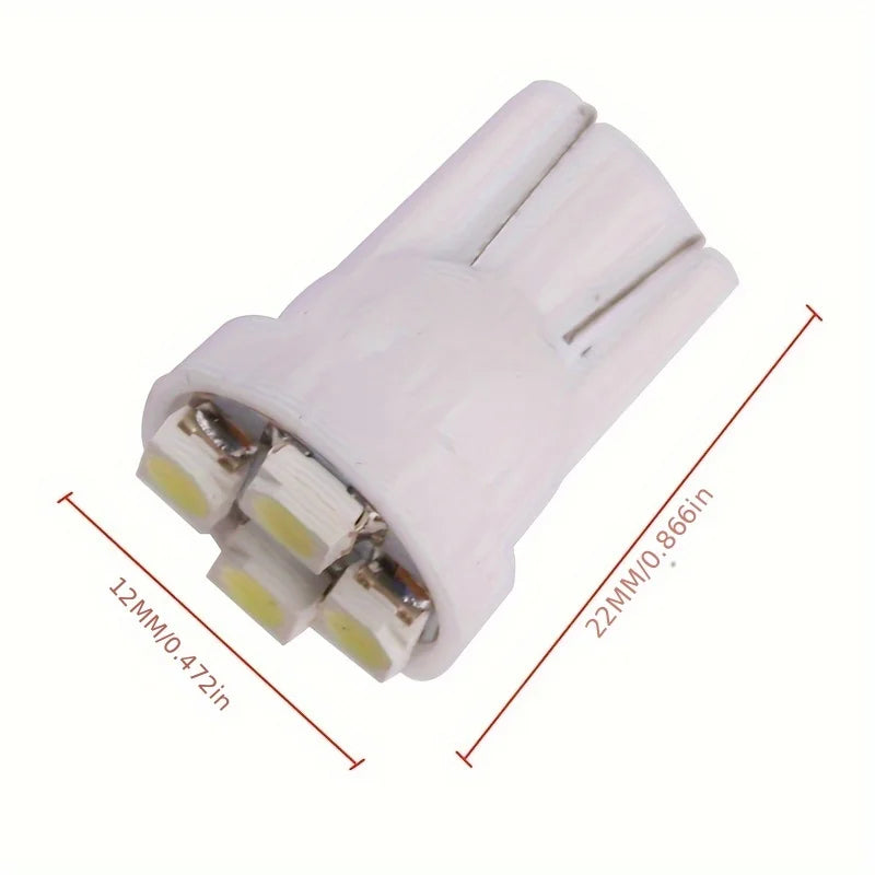 10PCS Set T10 4SMD 1210 Wedge Dashboard Gauge Cluster