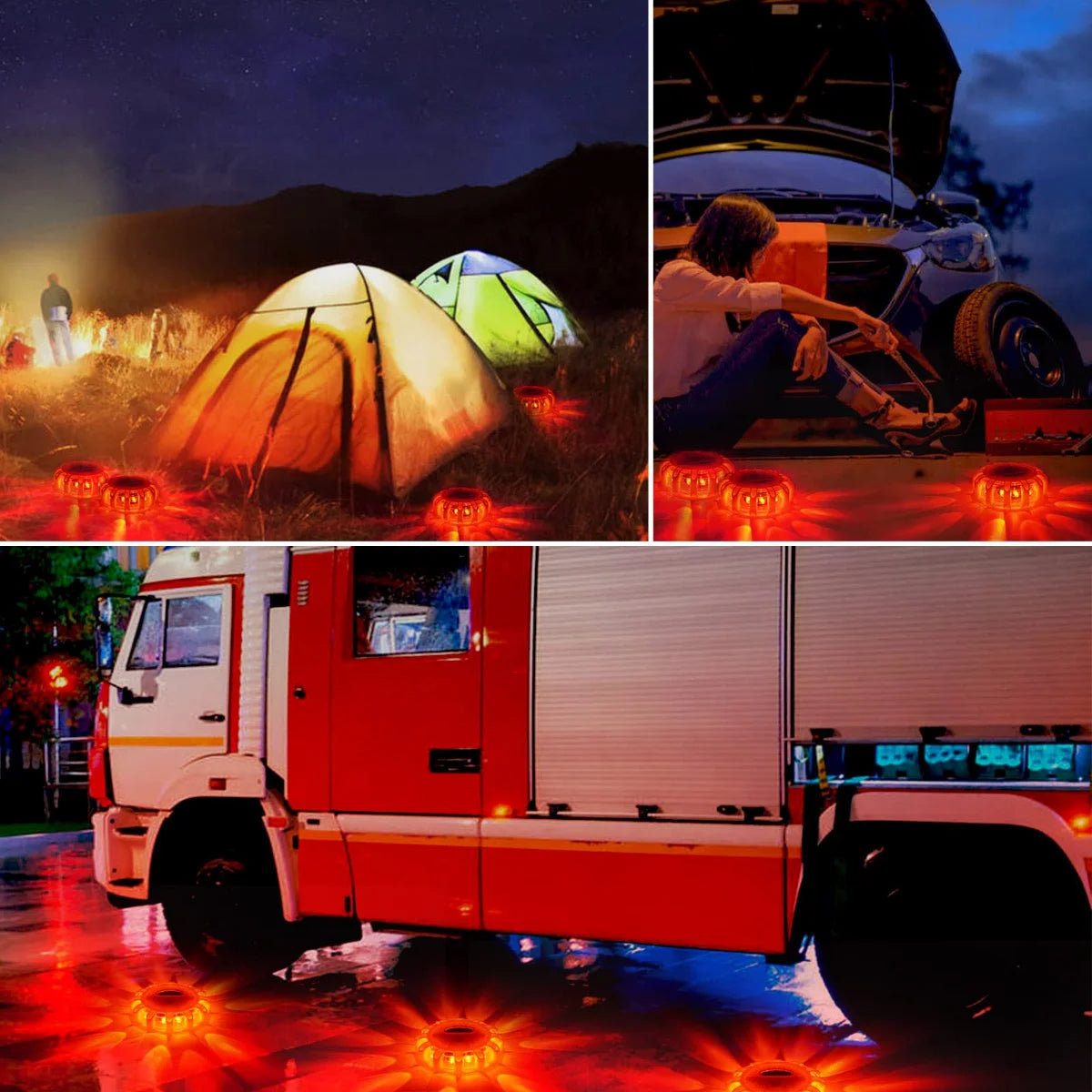 Magnetic Emergency built-in Battery 9mode Safety Beacon Portable