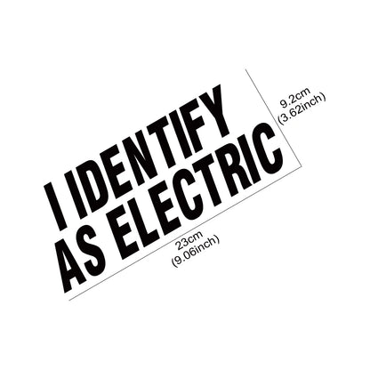 I Identify As Electric Stickers Funny Body Window Windshield