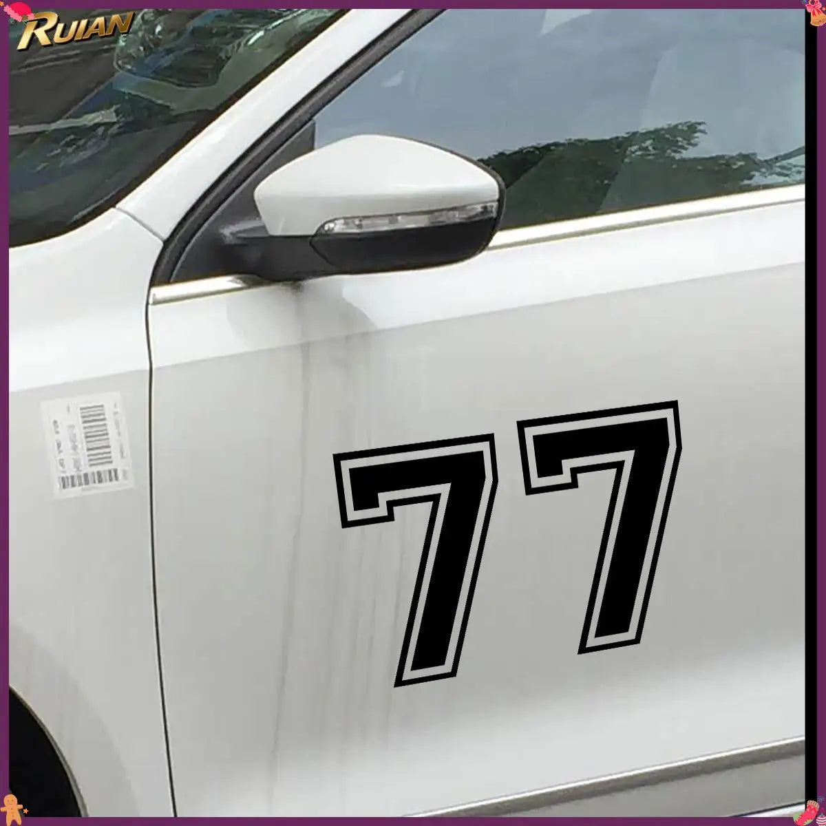 Racing Number Stickers Waterproof Uv Resistant Vinyl Decals