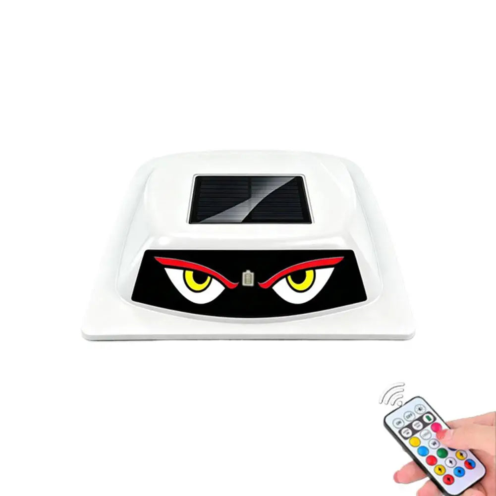 Solar Powered Devil Eyes Rear Window Remote Control Multicolor