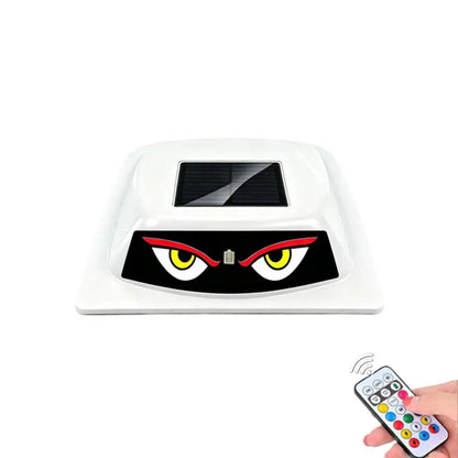 Solar Powered Devil Eyes Rear Window Remote Control Multicolor