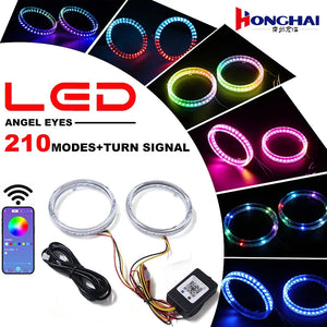 RGB 3.0inch Angel Eyes Ring Projector Eys Sequential Turn