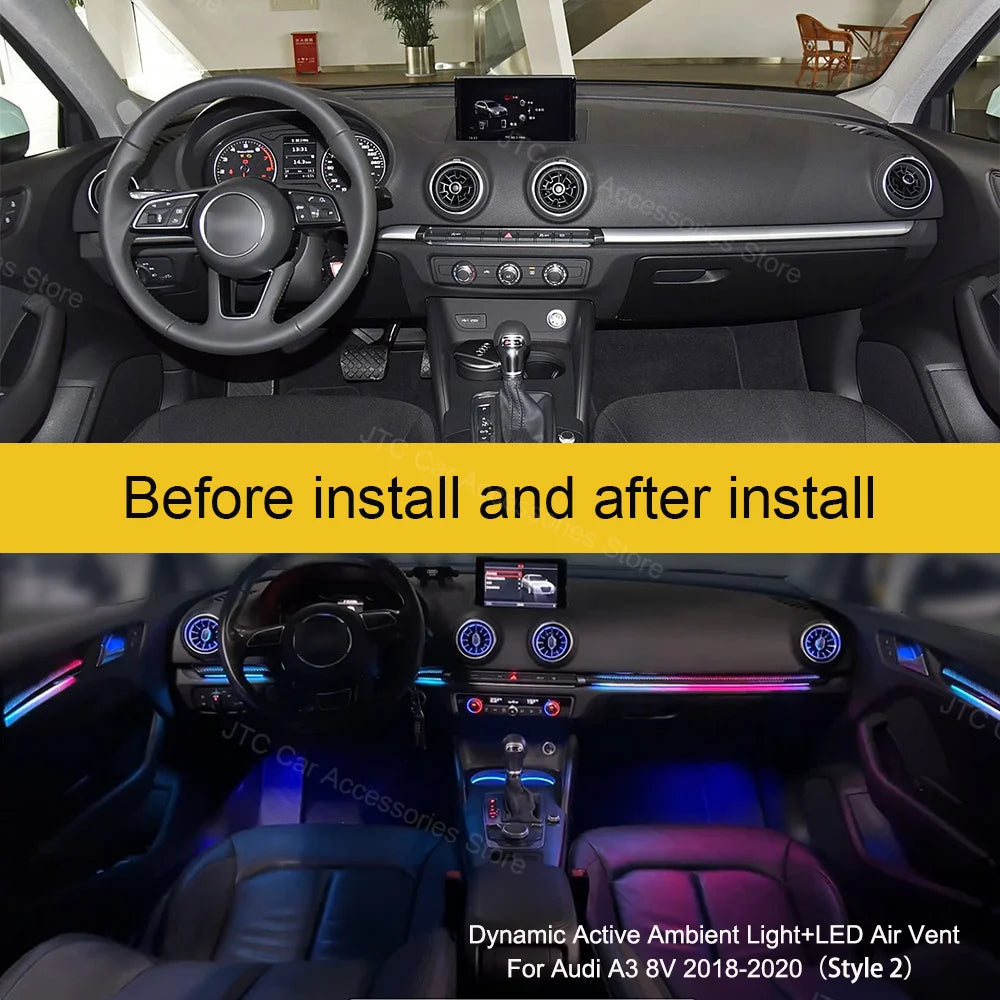 For Audi A3 8V 8Y S3 RS3 2013-2019 Ambient Dashboard Air Vent