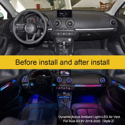 For Audi A3 8V 8Y S3 RS3 2013-2019 Ambient Dashboard Air Vent