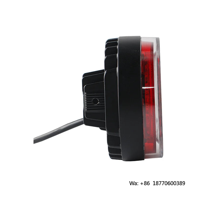 Round Truck Trailer Stop Turn Tail Flush Mount Red