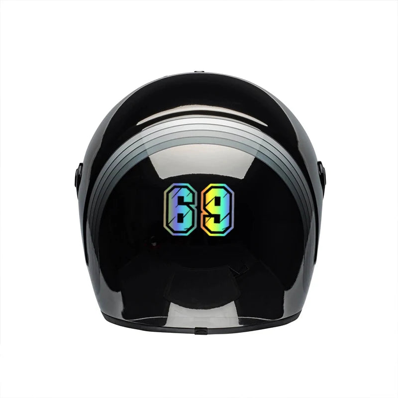 Lykx No Background Figures Racing Number Helmet Vinyl Decals
