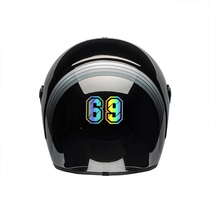 Lykx No Background Figures Racing Number Helmet Vinyl Decals