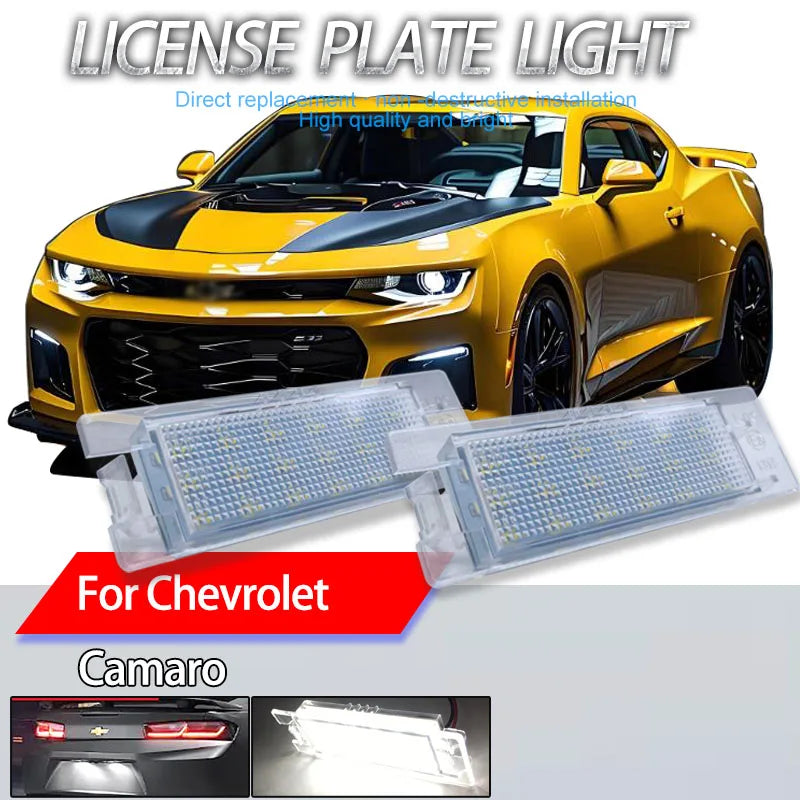 For Chevrolet Camaro 2014 2015 2016 2PCS License Plate 2017 2018