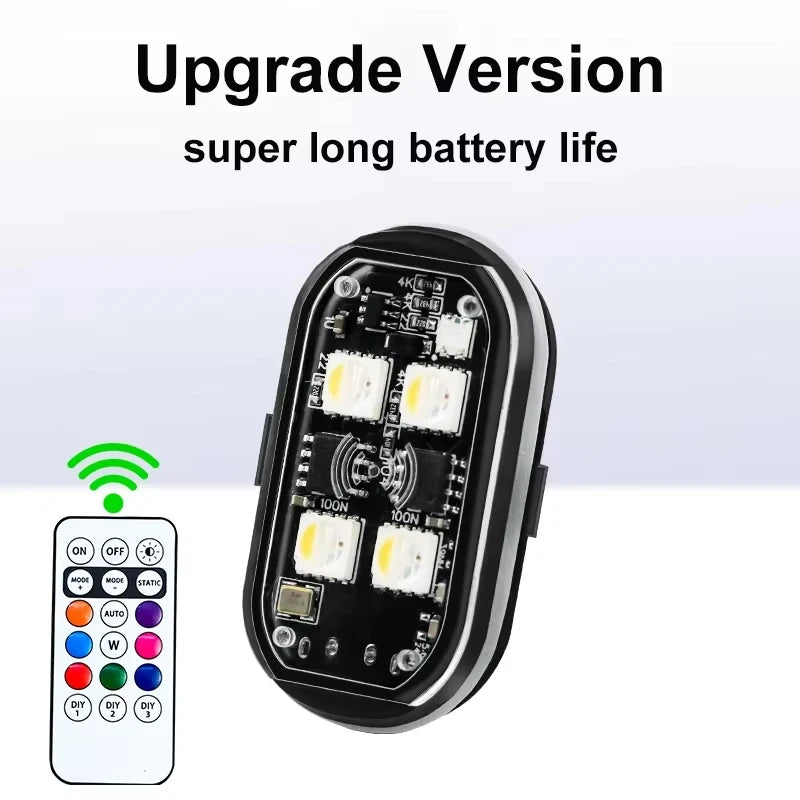 RGB Strobe Motorcycle Flash Position Wireless Aircraft Airplane