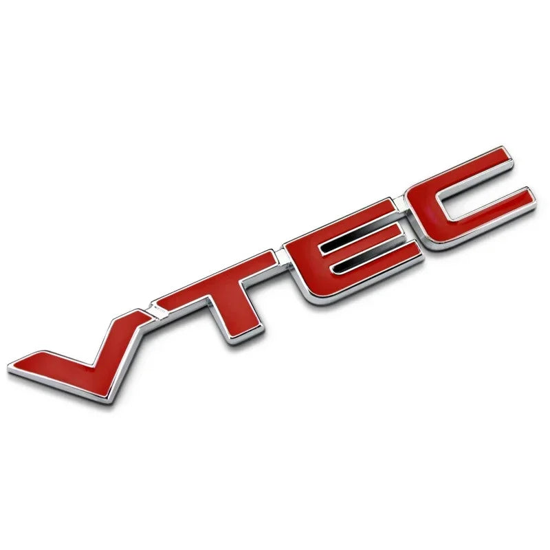 For Honda Civic Accord Odyssey Spirior 3D Red Vtec Logo Metal