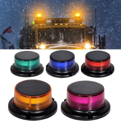 Solar Powered Rotating Strobe Rechargeable Warning Flashlight