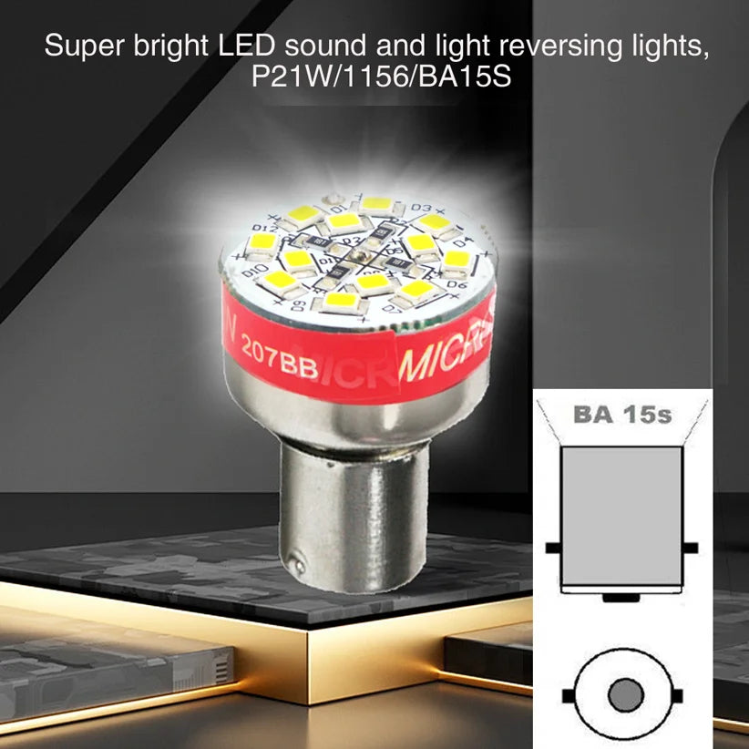 For LED Lights Piece ultra-bright 12-smd-led Sound Reversing