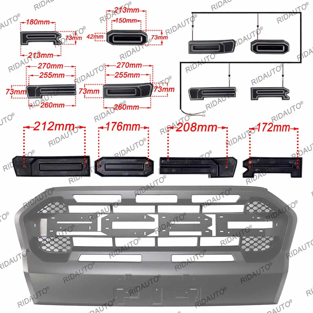 For Ranger 2015-2021 T8 T7 Raptor Pickup Truck Modified Letter
