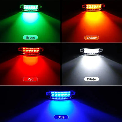 2PCS IP65 Waterproof Clearance 12 24V Amber Side Marker