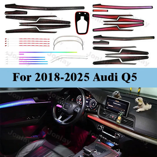 For Audi Q5 2018-2025 Ambient Light Interior Atmosphere Trim
