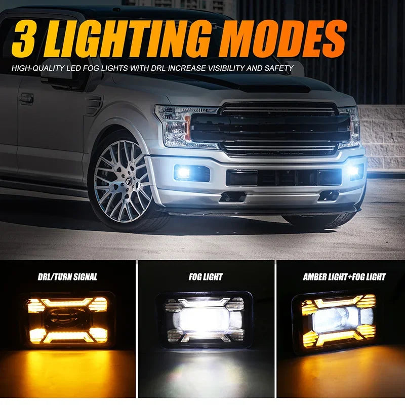 For Ford F150 2015-2020 Daytime Running 1pair 4.5 Inch Front Fog
