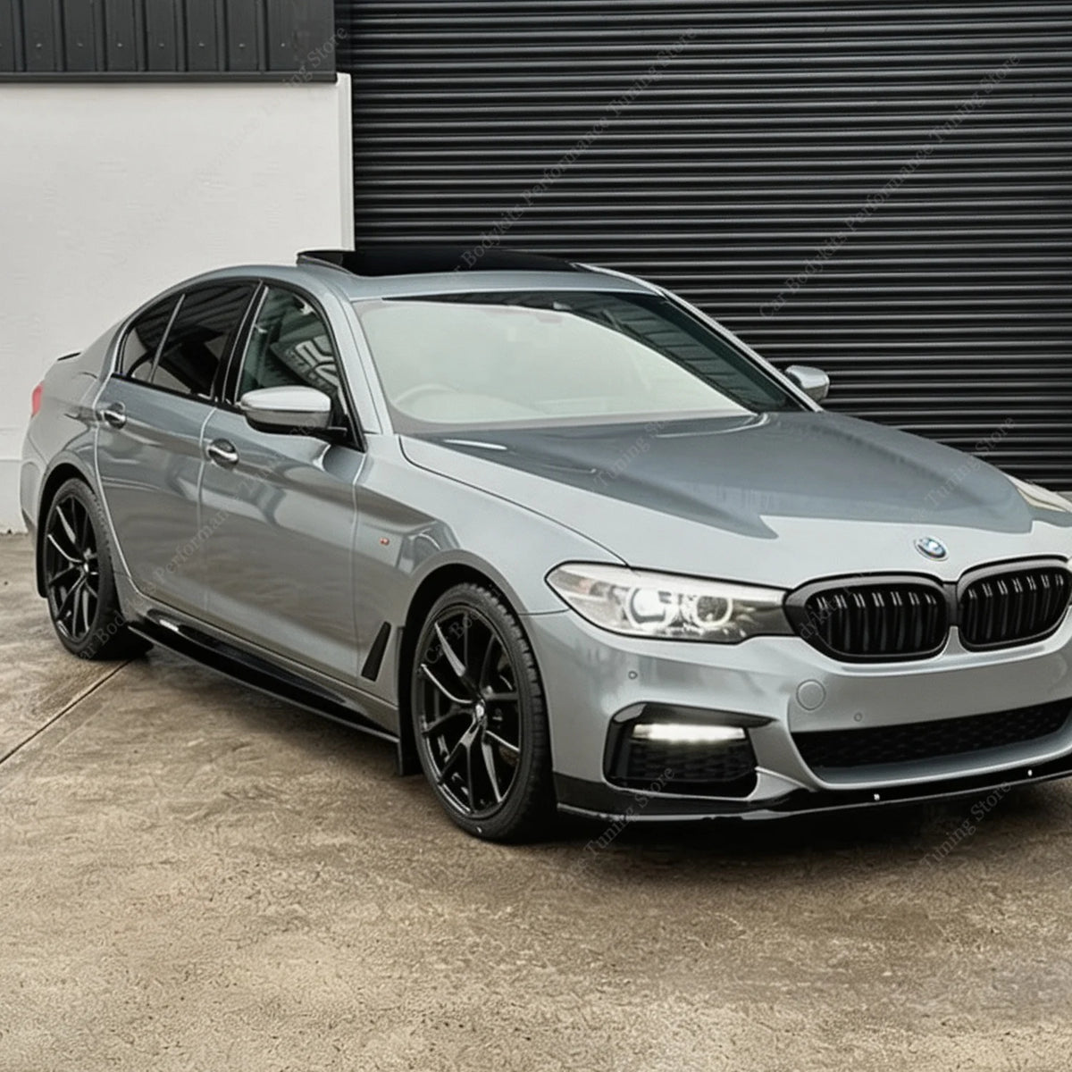 For BMW G30 G31 520I 520D Gloss Black ABS Side Skirts Extension