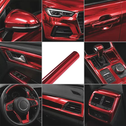Glossy Silver Mirror Chrome Vinyl Film Wrap Wraps Foil
