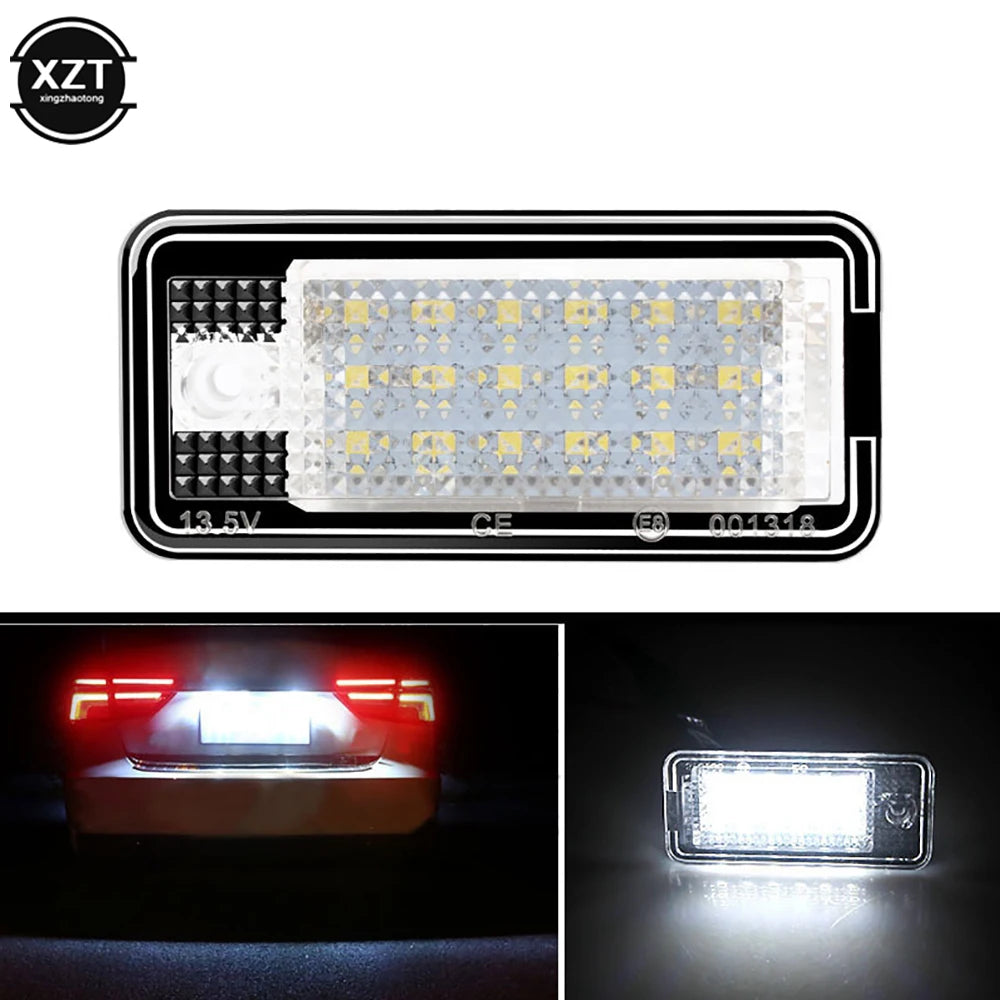 For Audi A3 S3 A4 S4 2PCS Canbus Number License Plate 12V C6 A8