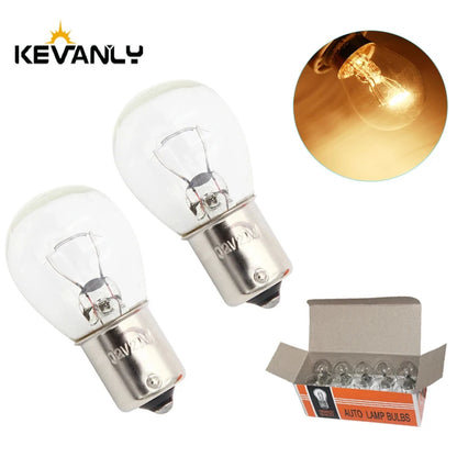 Kevanly 1156 P21W ba15s 10PCS Warm White Halogen 12V