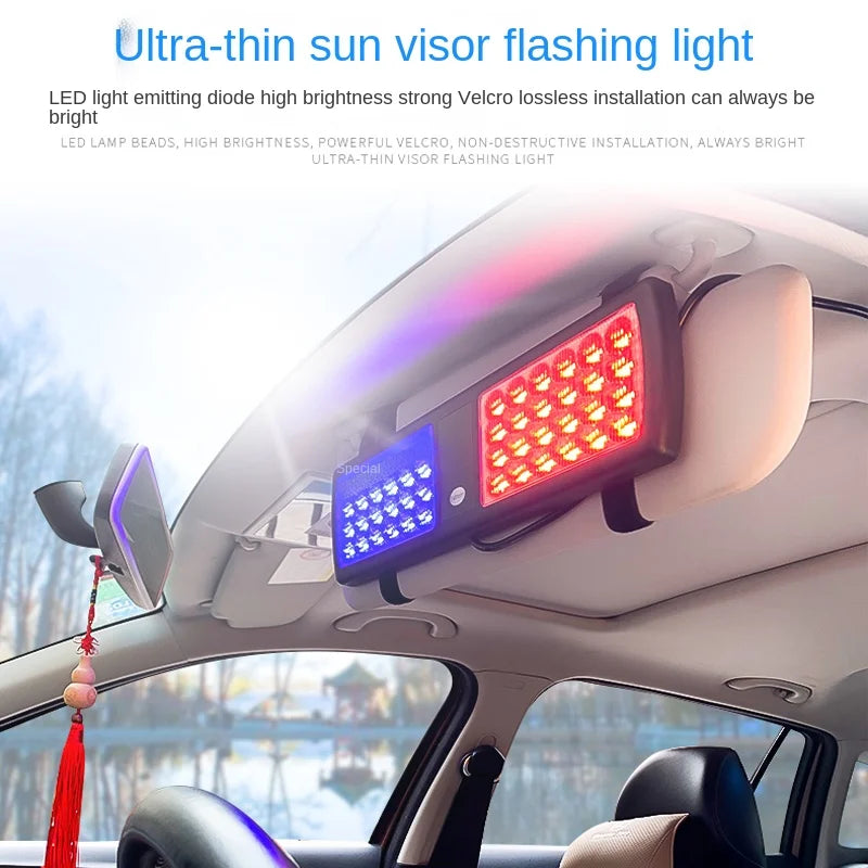 For Firefighter Ultrathin Visor Strobe Flashing Interior