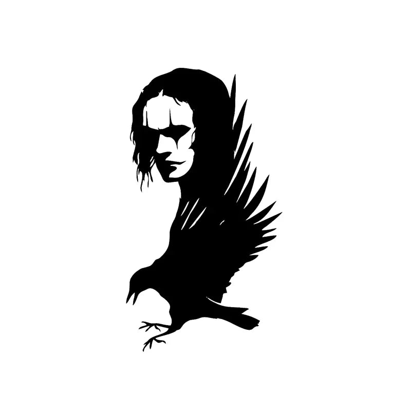 Sticker Crow People Vinyl Decals Motorcycle Bumper Body Rear